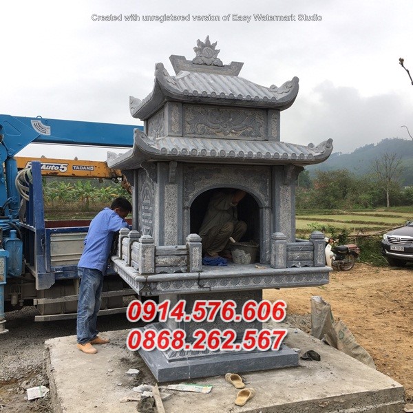 Mẫu 505 am miếu hương án khóm thờ đá bán vĩnh long - bàn thờ thiên địa