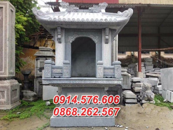 Mẫu 505 am miếu hương án khóm thờ đá bán vĩnh long - bàn thờ thiên địa