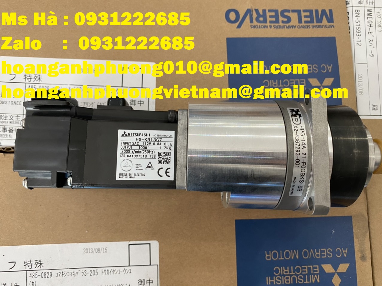 Động cơ quay dòng HG-KR series HG-KR13G7 mitsubishi