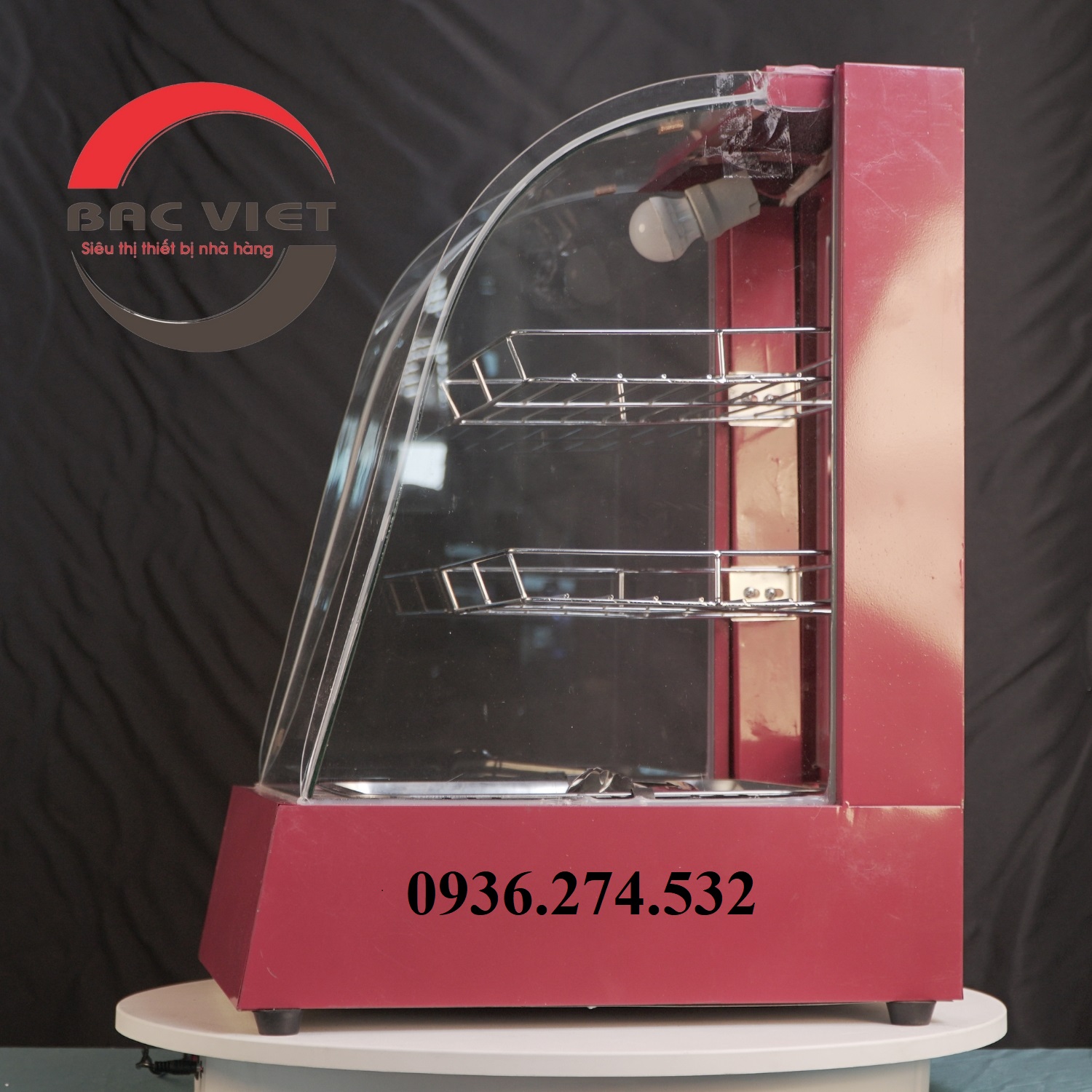 Tủ trưng bày giữ nóng đồ ăn nhanh 1 khay