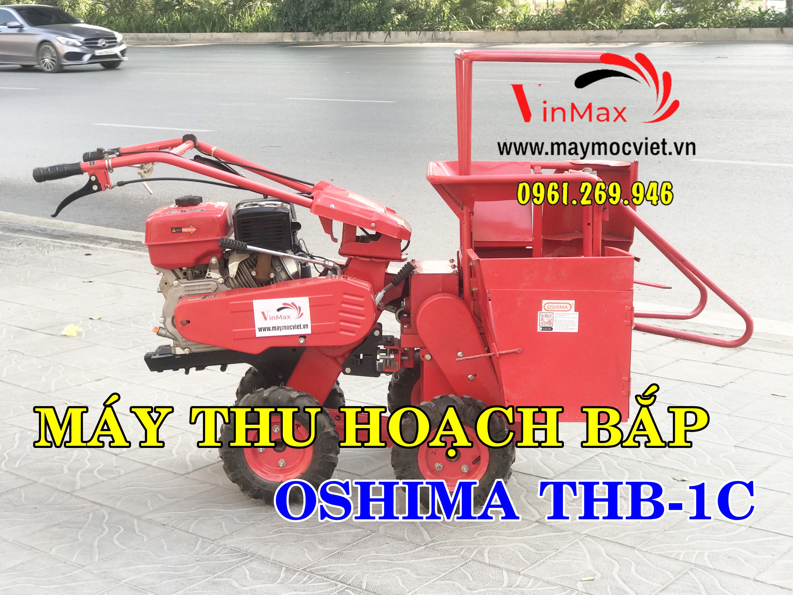 Máy thu hoạch ngô Oshima THB-1C băm cây, bẻ bắp