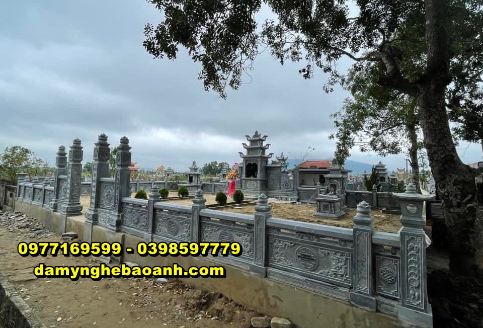 tu sửa khu lăng mộ bằng đá nguyên khối cho tổ tiên tại nghệ an 002