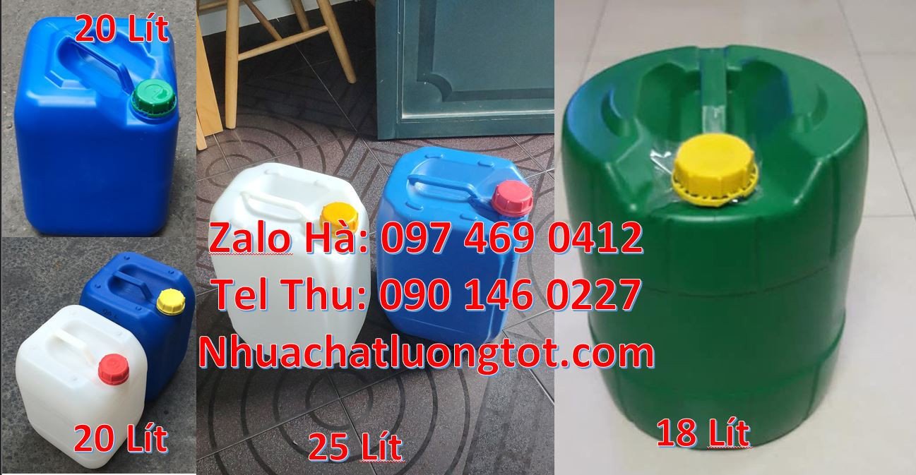 Bán can nhựa 25l màu xanh,can nhựa 30l đựng thuốc thực vật,can 20l dày