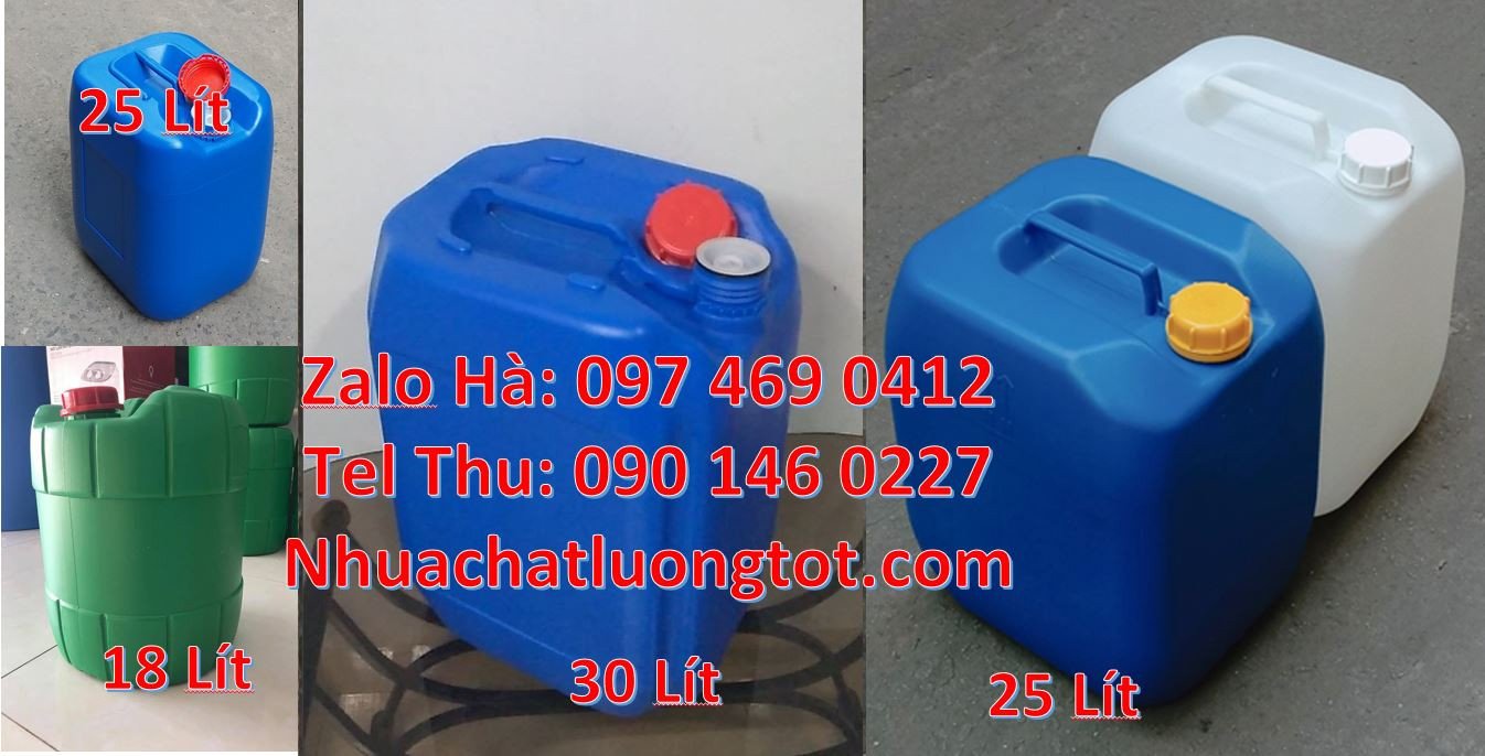 Bán can nhựa 25l màu xanh,can nhựa 30l đựng thuốc thực vật,can 20l dày