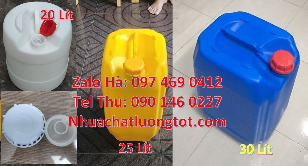 Bán can nhựa 25l màu xanh,can nhựa 30l đựng thuốc thực vật,can 20l dày