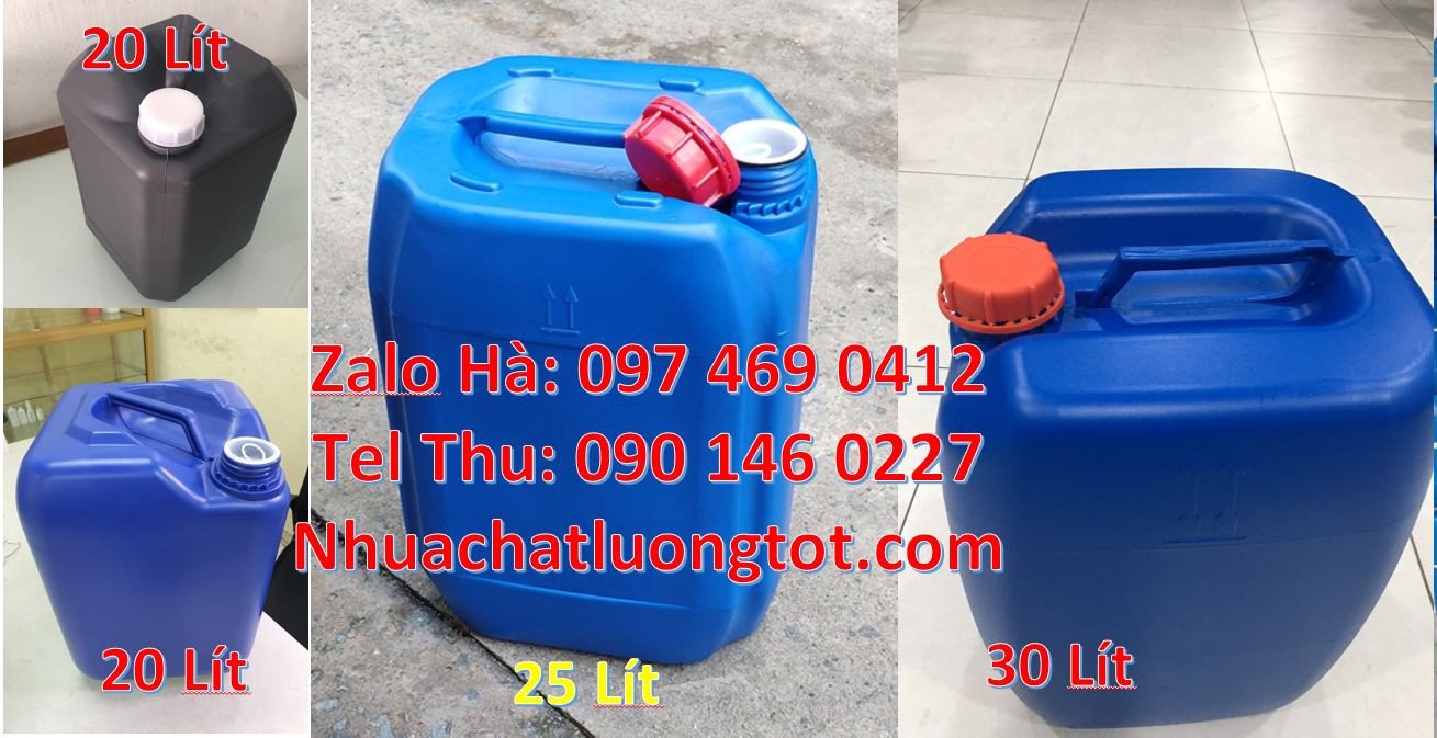 Bán can nhựa 25l màu xanh,can nhựa 30l đựng thuốc thực vật,can 20l dày