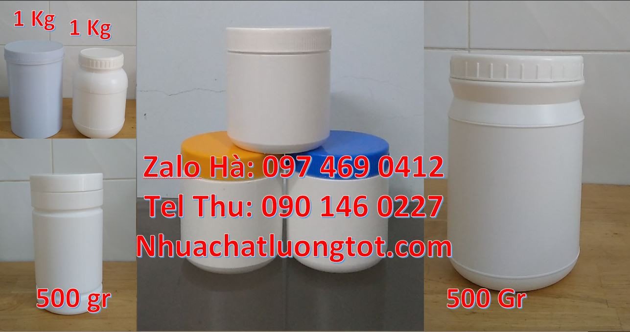 Bán hũ nhựa 1kg nắp vặn,hũ nhựa 500g đựng thuốc thực vật,hũ nhựa rẻ đe
