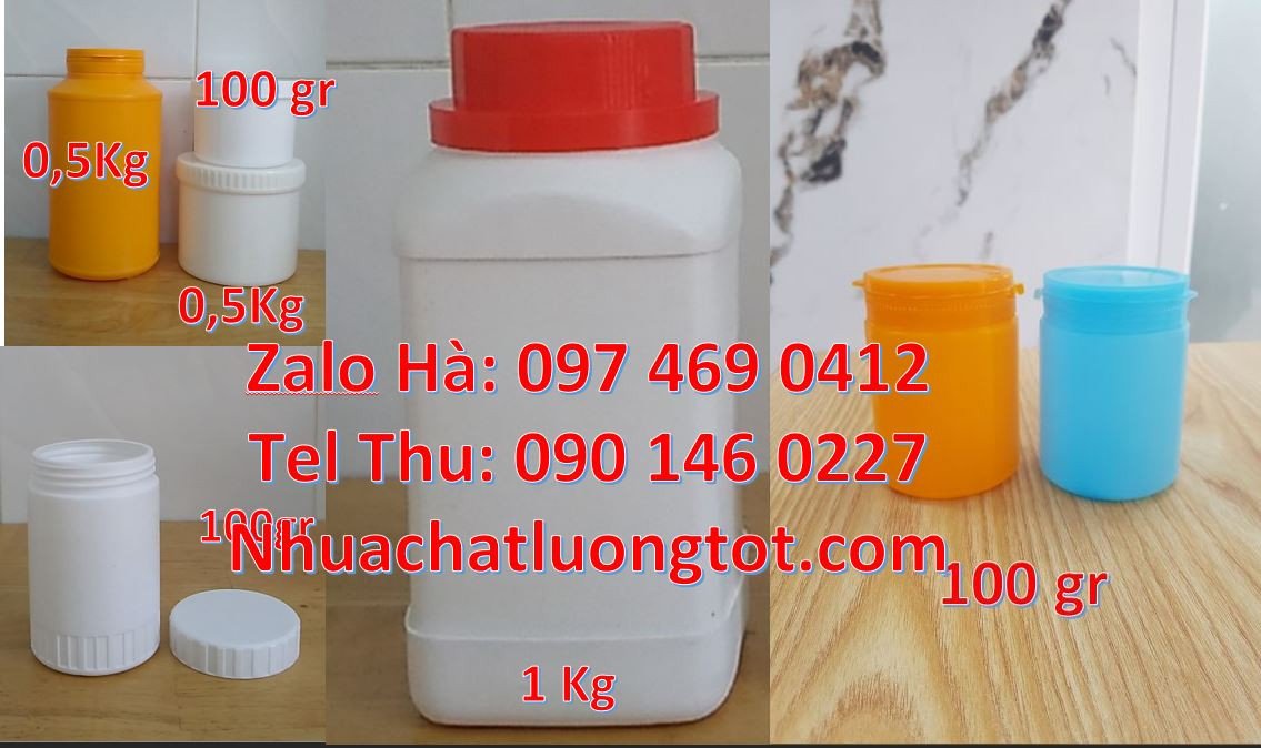 Bán hũ nhựa 1kg nắp vặn,hũ nhựa 500g đựng thuốc thực vật,hũ nhựa rẻ đe