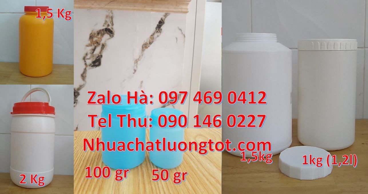 Bán hũ nhựa 1kg nắp vặn,hũ nhựa 500g đựng thuốc thực vật,hũ nhựa rẻ đe