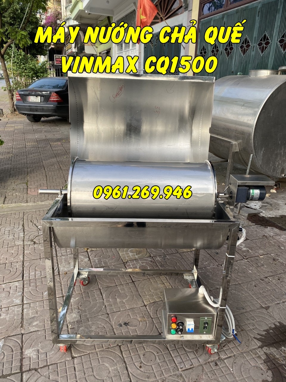 Máy nướng chả quế dùng điện buồng inox có nắp Vinmax VM CQ1500
