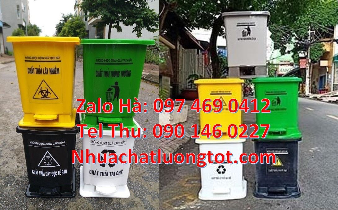 Bán thùng rác y tế cỡ nhỏ 20l,thùng rác y tế 60l có nắp đậy, đạp chân