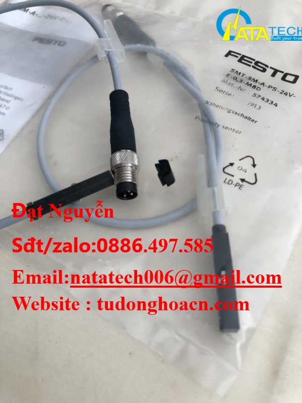 SMT-8M-A-PS-24V-E-0.3-M8D bộ cảm biến dùng có xi lanh Festo