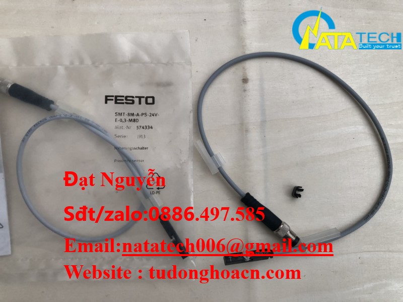 SMT-8M-A-PS-24V-E-0.3-M8D bộ cảm biến dùng có xi lanh Festo