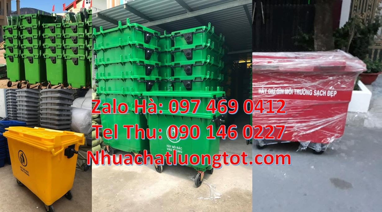 Bán xe thu gom rác cỡ lớn 1000l,xe thu gom rác 660l bánh hơi giá rẻ hc