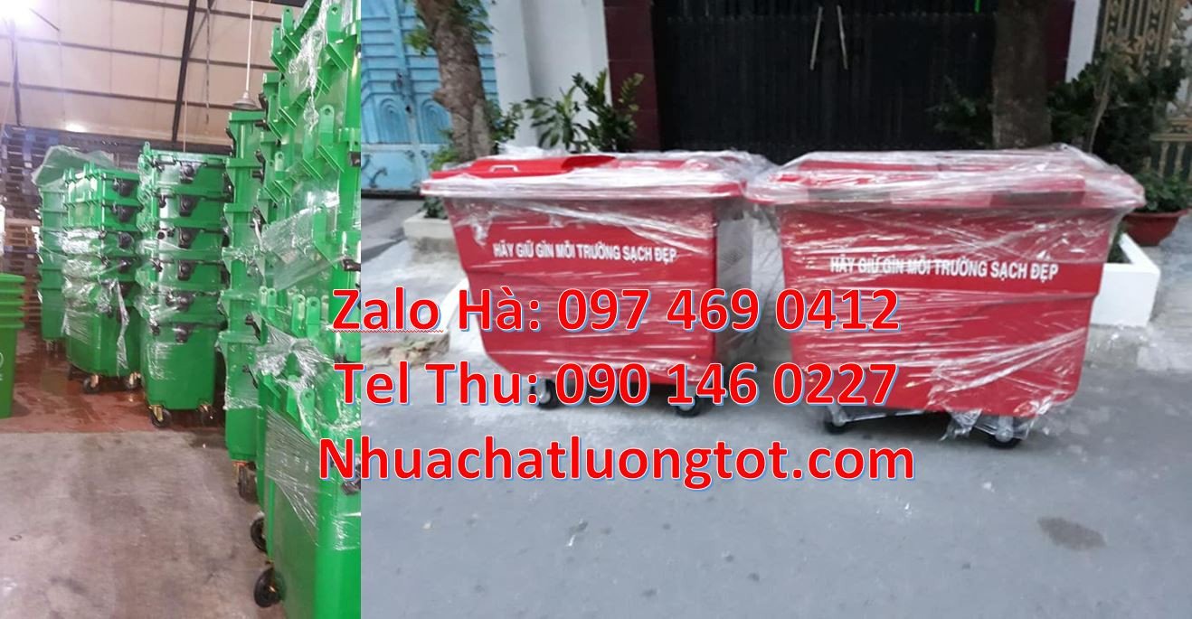 Bán xe thu gom rác cỡ lớn 1000l,xe thu gom rác 660l bánh hơi giá rẻ hc