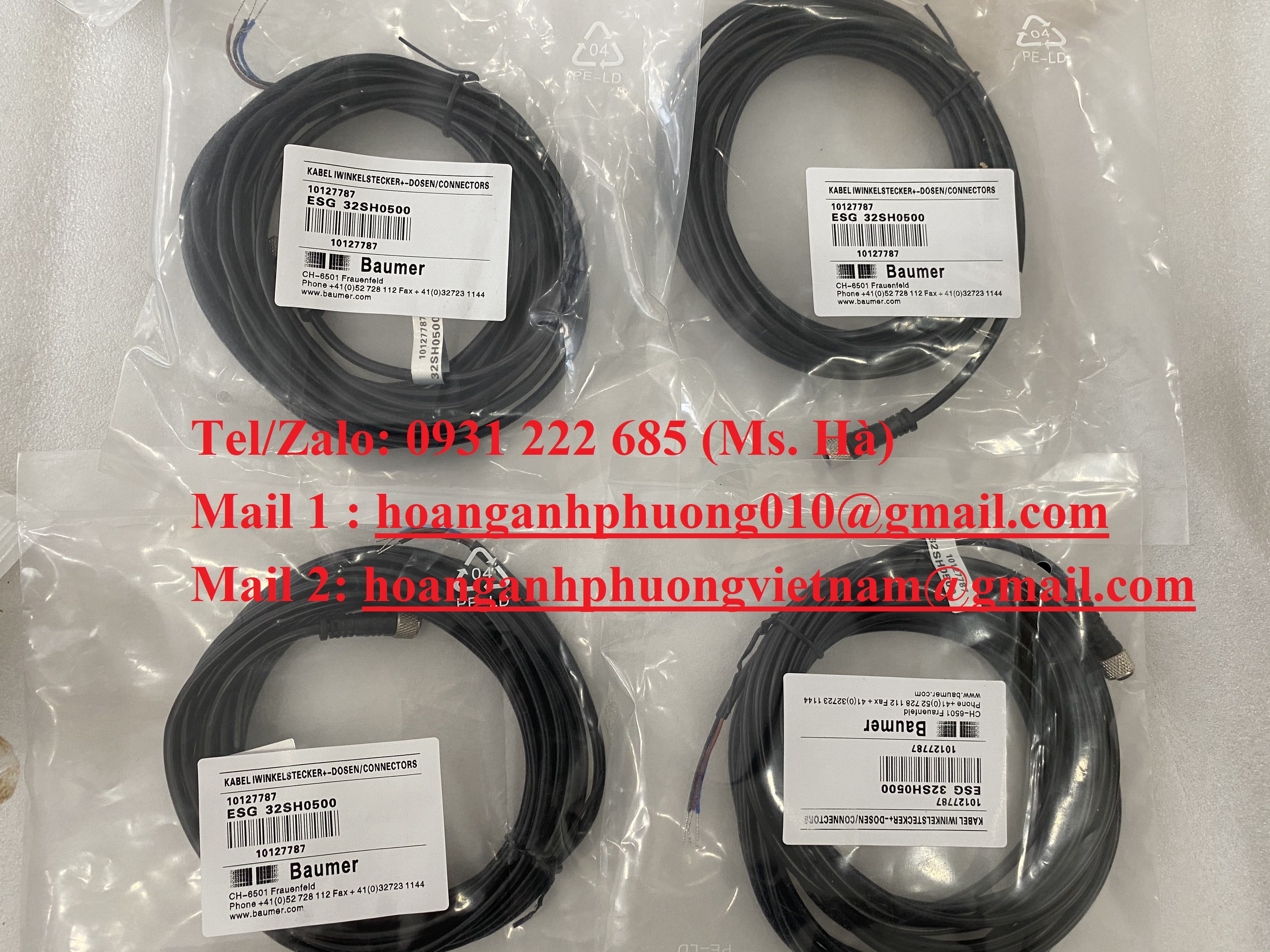 Cáp kết nối, 5m, PUR, baumer, ESG 32SH0500