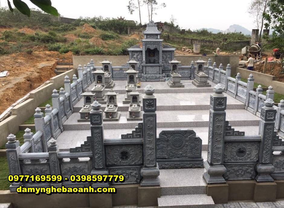 đà nẵng tu sửa làm mới khu lăng mộ bằng đá nguyên khối đẹp cho tổ tiên