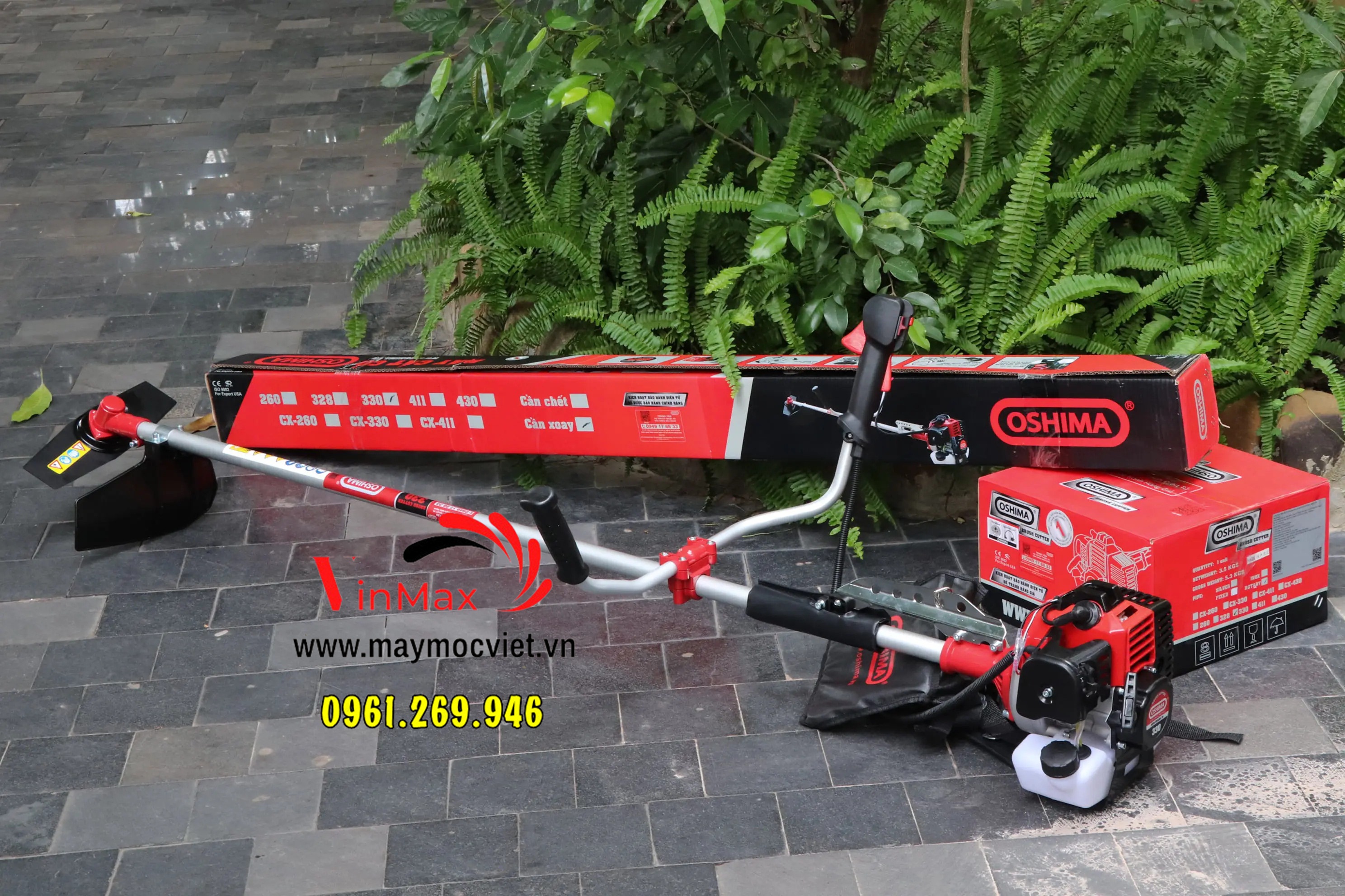 Máy cắt cỏ Oshima 330 bạc chính hãng Oshima