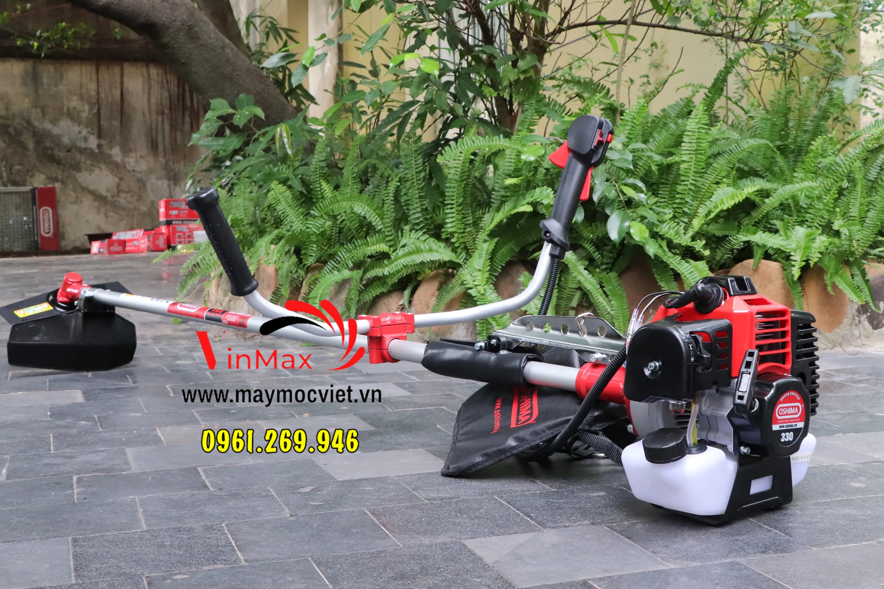 Máy cắt cỏ Oshima 330 bạc chính hãng Oshima