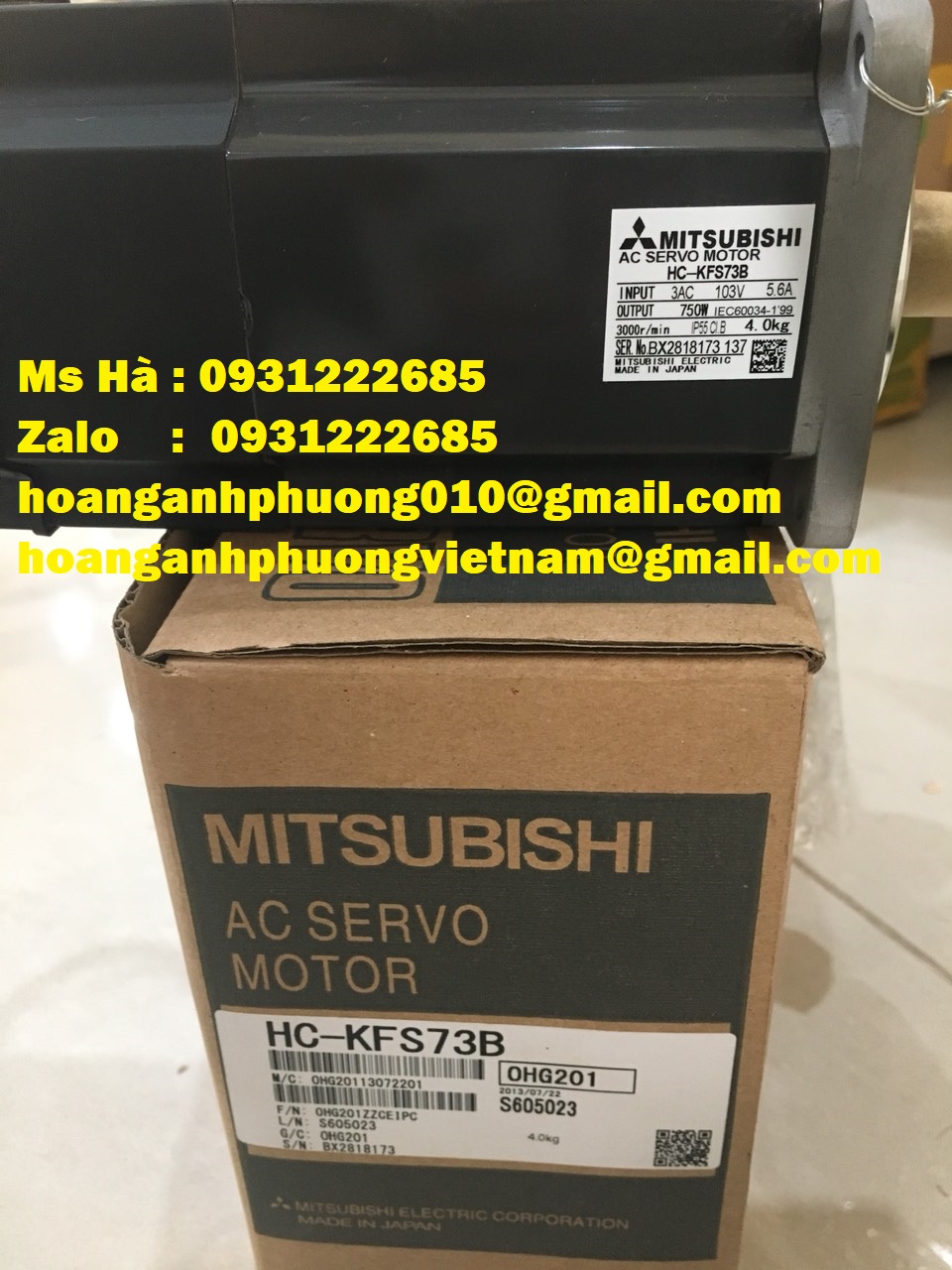 Motor servo mitsubishi HC-KFS73B nhập khẩu trực tiếp