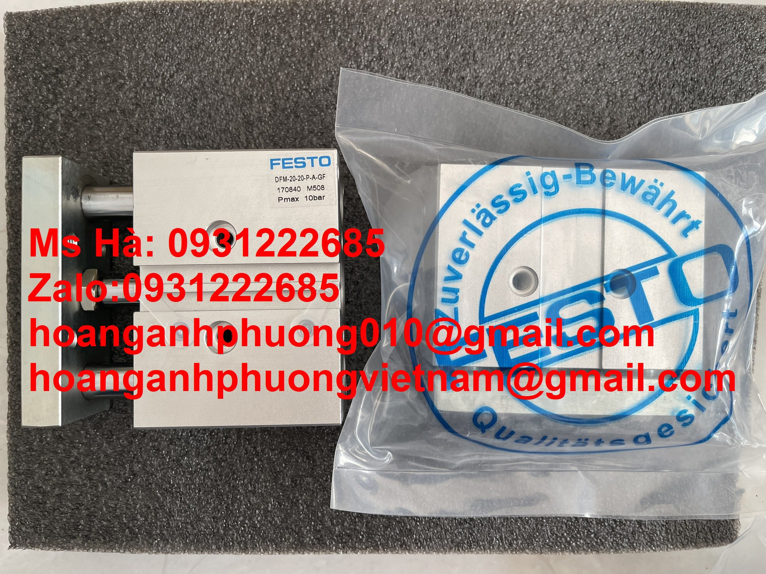 Nhập khẩu trực tiếp dòng xi lanh khí Festo DFM-20-20-P-A-GF