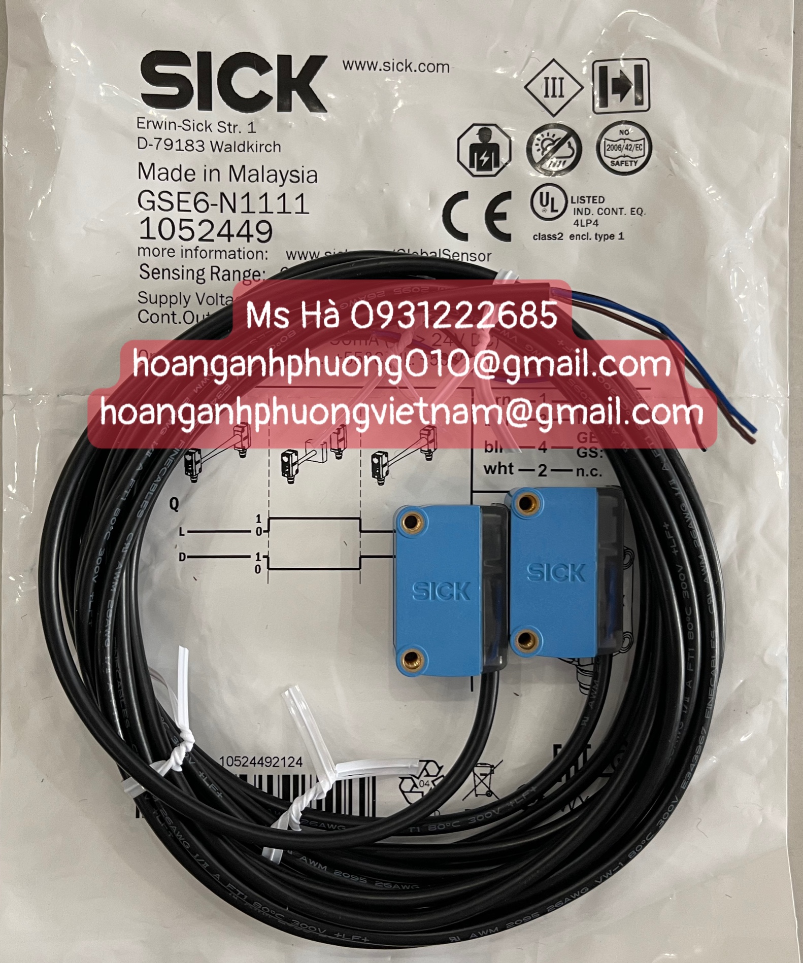Cảm biến chính hãng dòng Sick GSE6-N1111 giá tốt tại Bình Dương