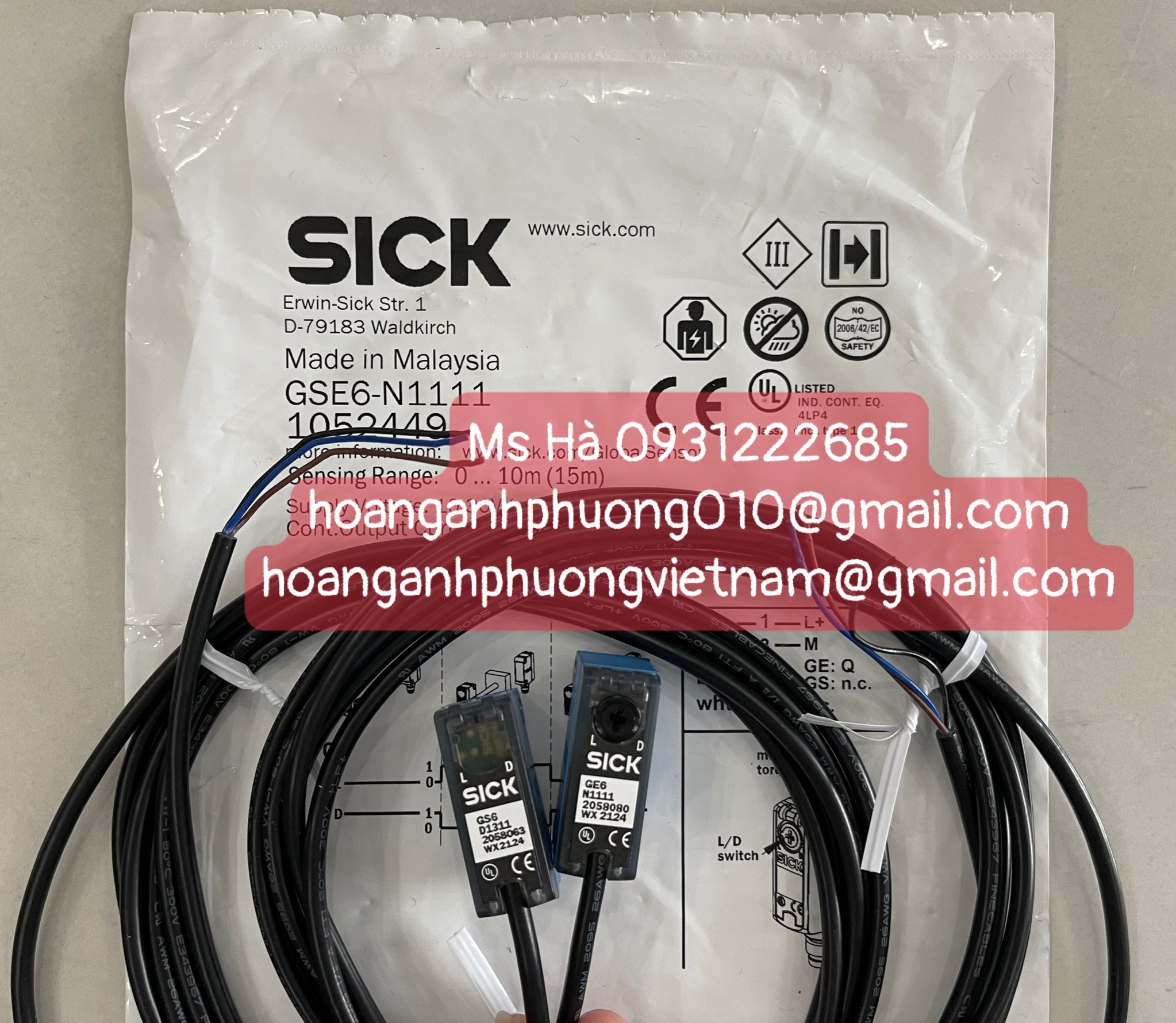 Cảm biến chính hãng dòng Sick GSE6-N1111 giá tốt tại Bình Dương