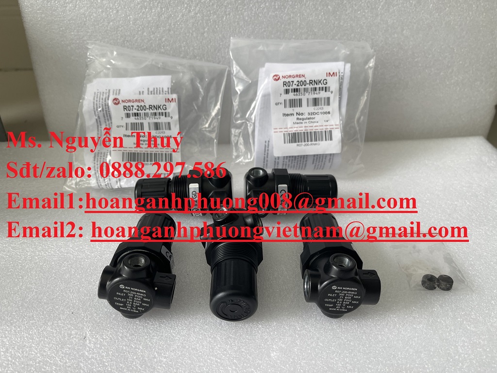 Norgen R07-200-RNKB - Bộ điều chỉnh áp suất - Nhập khẩu