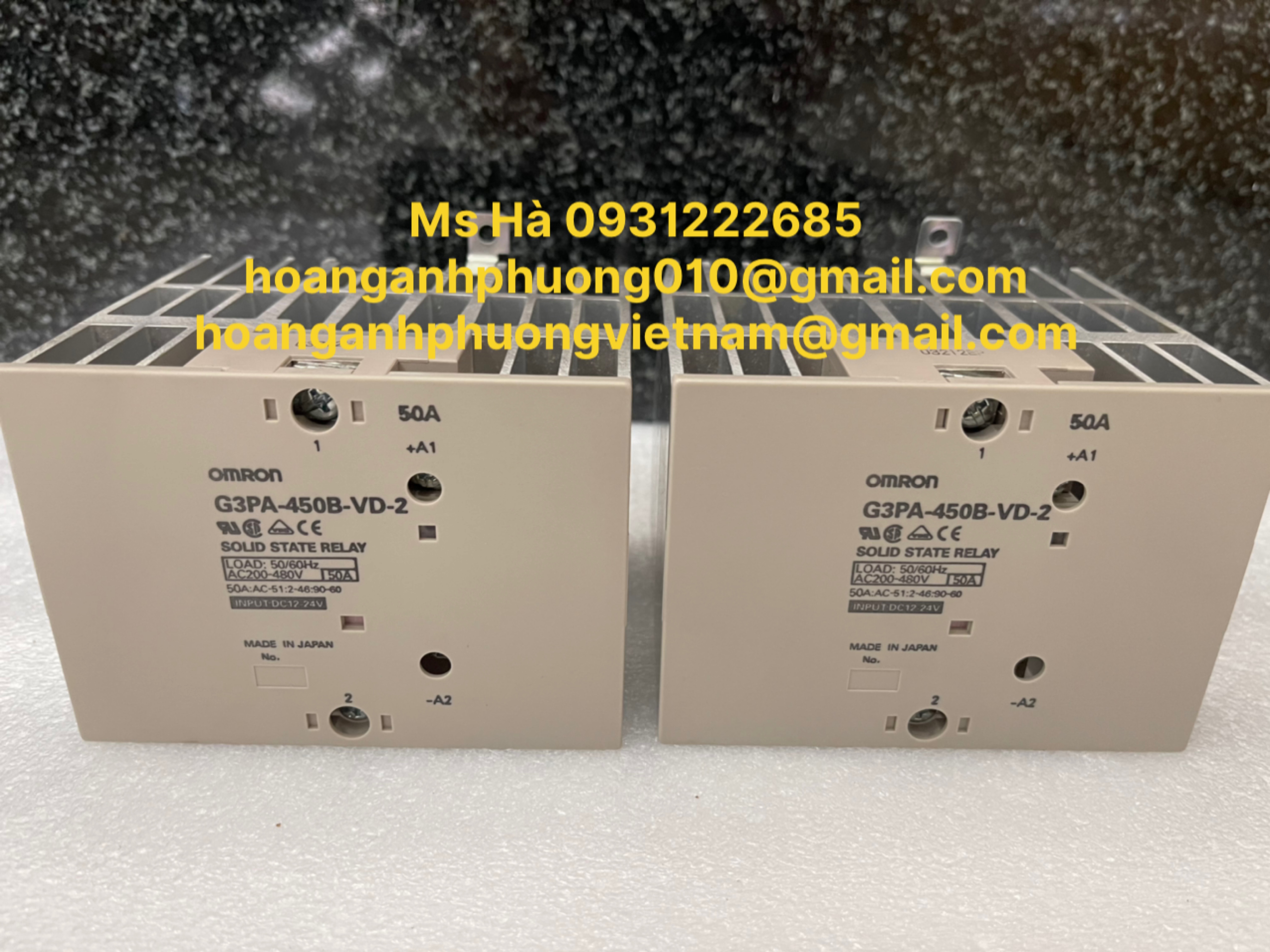 Rờ le omron nhập khẩu  G3PA-450B-VD-2  giá cạnh tranh