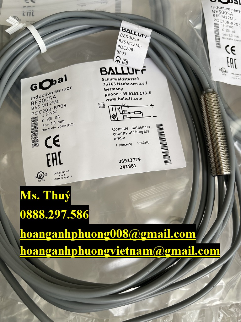 Mới 100% - Cảm biến Balluff BES005A (BES M12MI-POC20B-BP03)