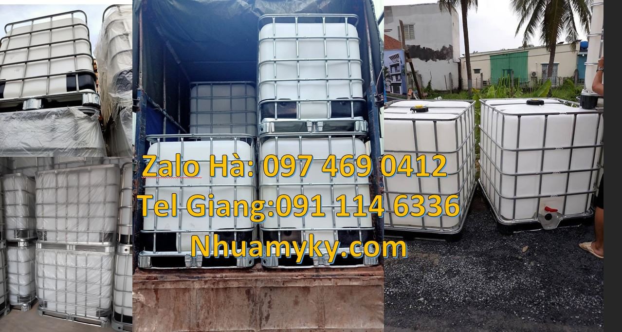 Bán bồn nhựa đựng hóa chất 1000l,thùng nhựa trắng vuông dung tích lớn
