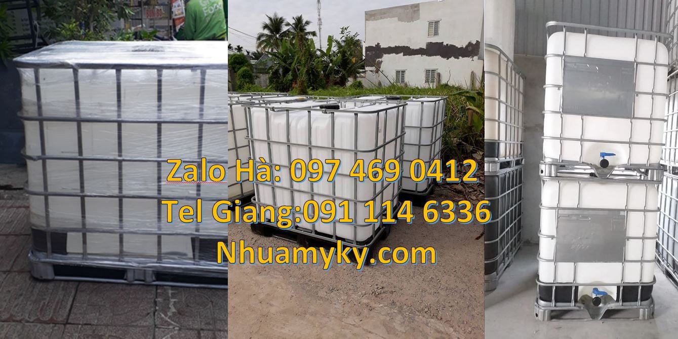 Bán bồn nhựa đựng hóa chất 1000l,thùng nhựa trắng vuông dung tích lớn
