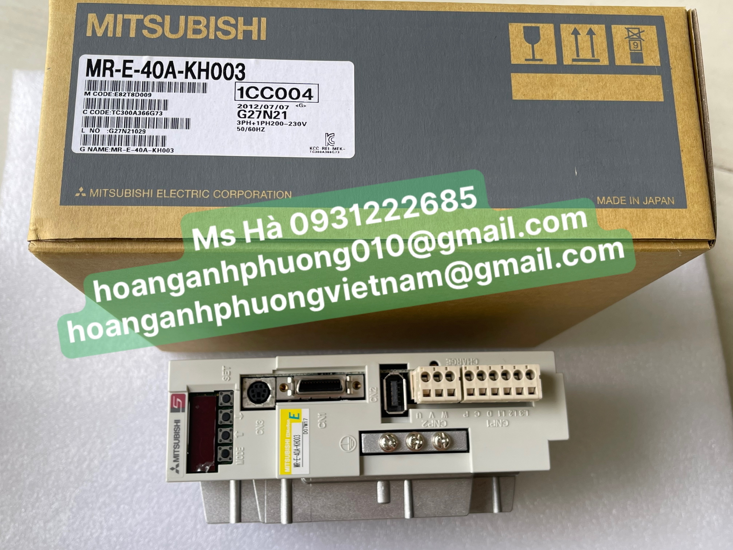Bộ điều khiển vị trí, tốc độ mitsubishi MR-E-40A-KH003 400W