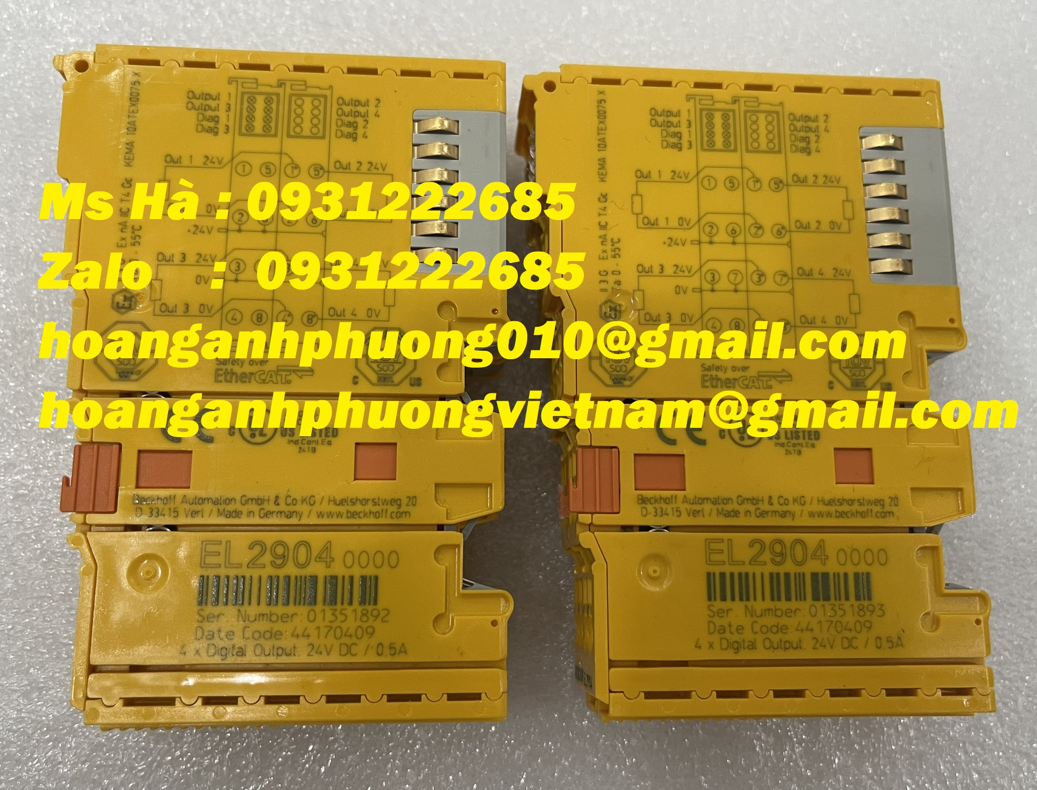 Mạch điều khiển beckhoff EL2904 24VDC, output