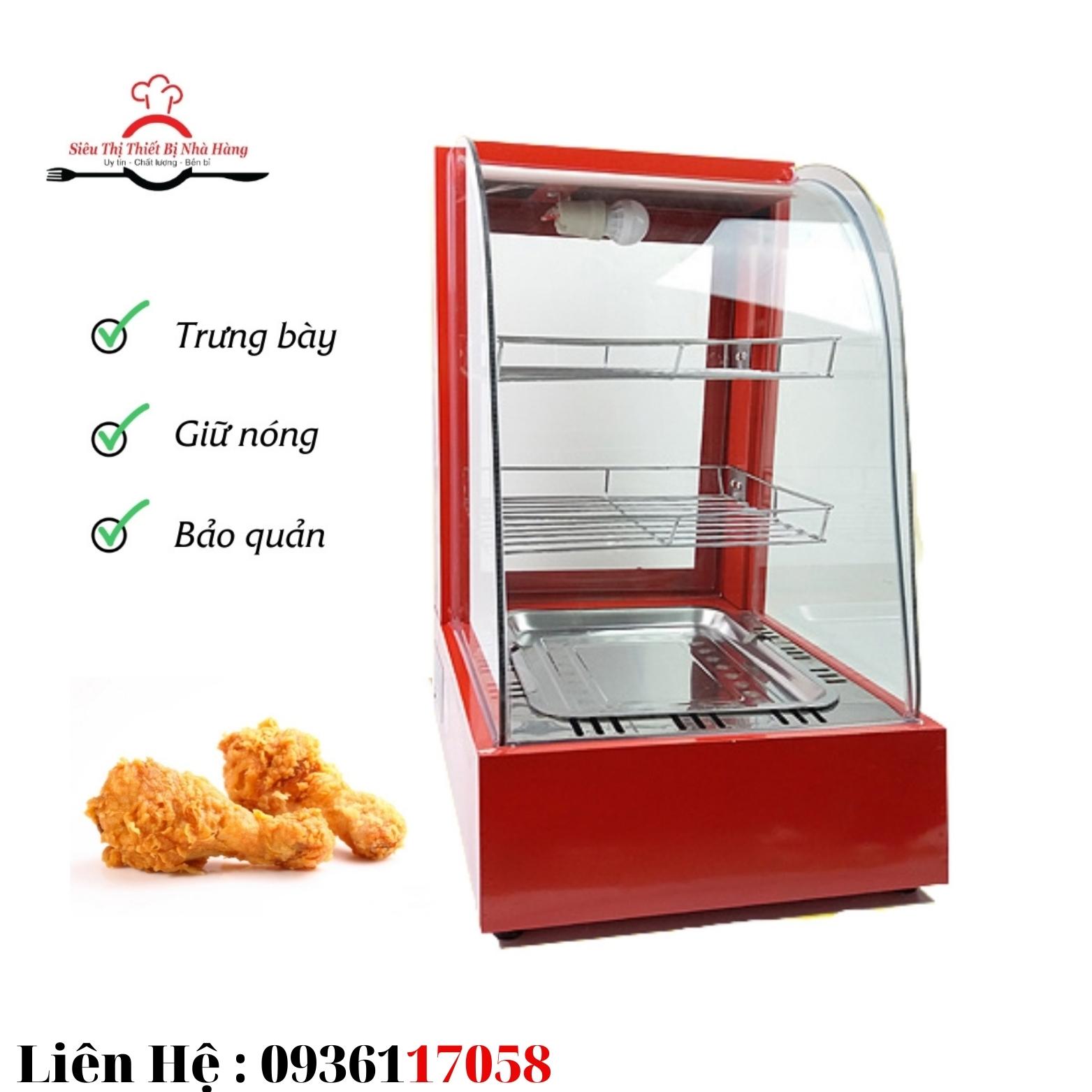 Tủ trưng bày giữ nóng thực phẩm 1 khay tiện lợi
