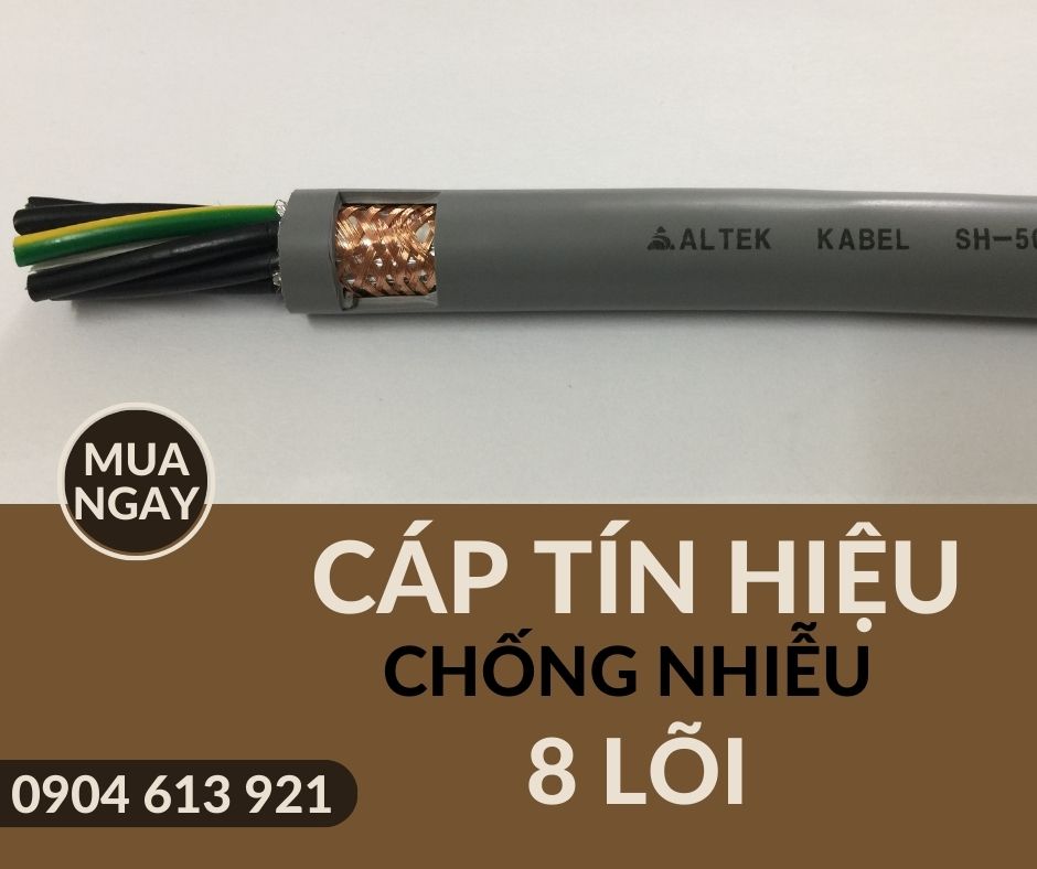 Cáp chống nhiễu Altek Kabel 8 lõi 0.5/0.75/1.0/1.5mm