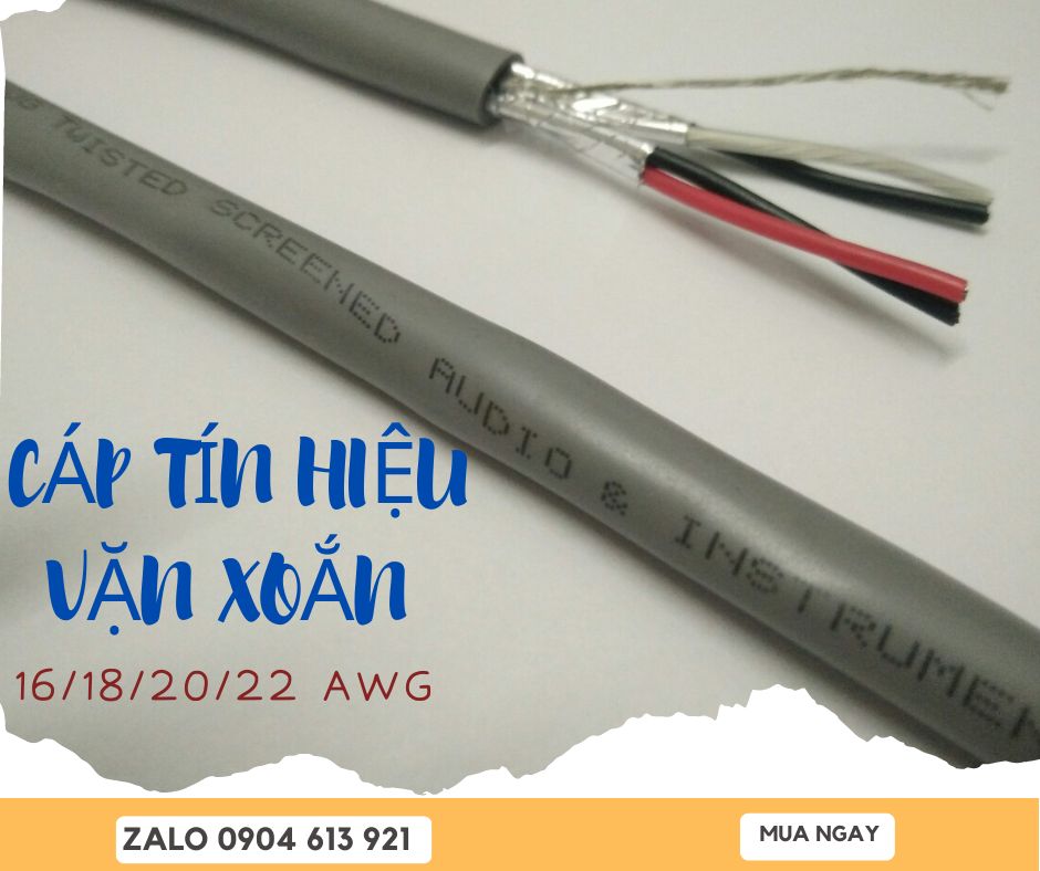 Cáp tín hiệu vặn xoắn 1PAIR, 2PAIR, 3PAIR, 4PAIR chống nhiễu