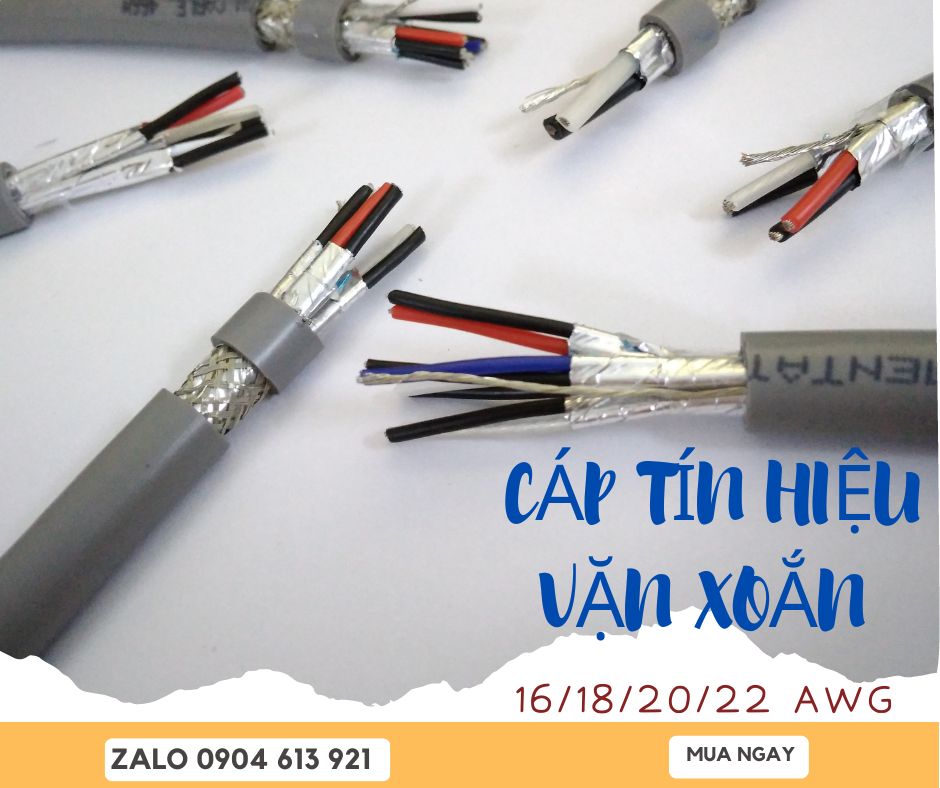 Cáp tín hiệu vặn xoắn 1PAIR, 2PAIR, 3PAIR, 4PAIR chống nhiễu