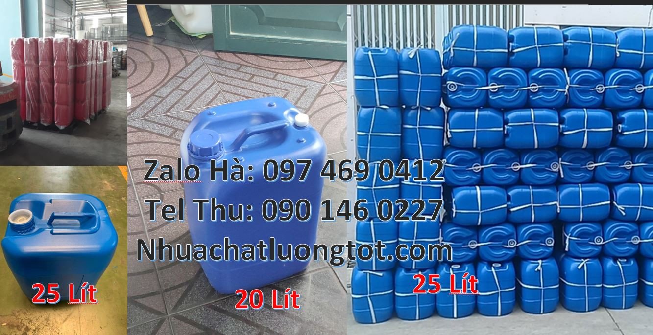 Bán can nhựa 20l đựng hóa chất,can nhựa 25l đựng thực phẩm chất lượng