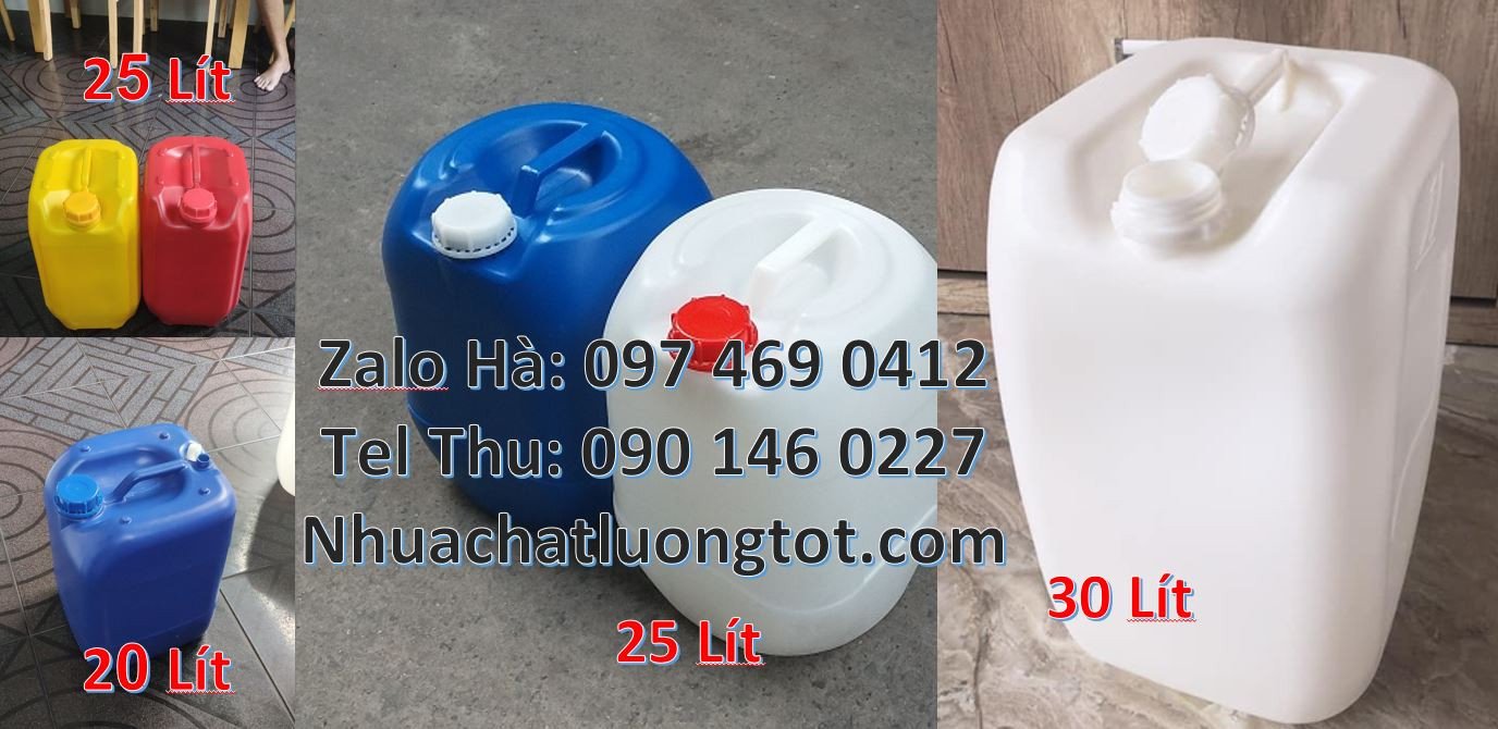 Bán can nhựa 20l đựng hóa chất,can nhựa 25l đựng thực phẩm chất lượng