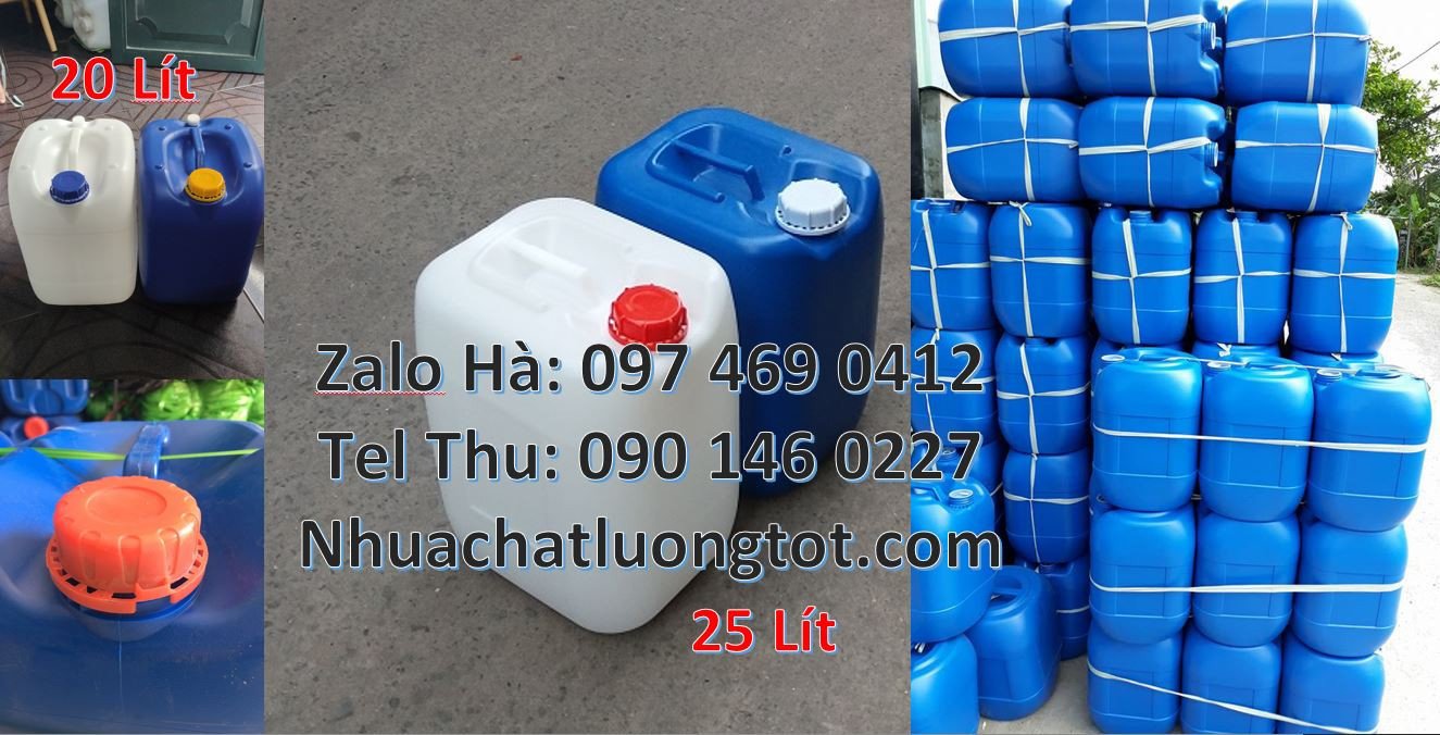 Bán can nhựa 20l đựng hóa chất,can nhựa 25l đựng thực phẩm chất lượng