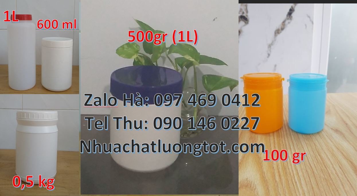 Bán hũ nhựa 500g nắp nhỏ garenty,hũ nhựa 200g đựng mỹ phẩm,hũ nhựa giá