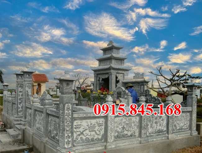 lăng mộ đá đẹp + mẫu mộ gia đình ông bà bán lai châu + nghĩa trang