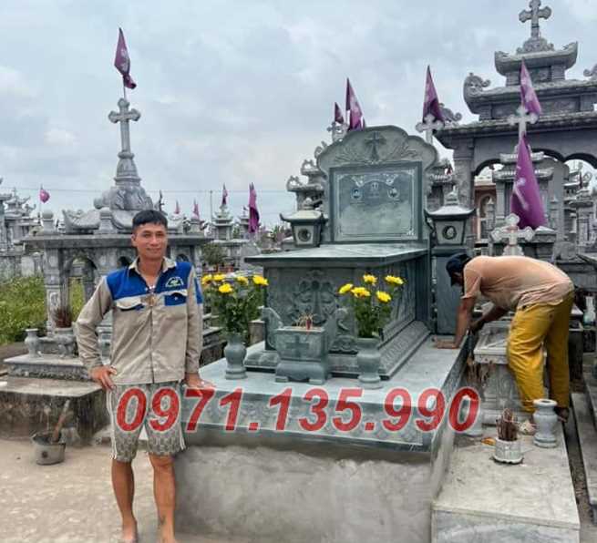 Mẫu mộ đá 1 2 3 Mái che đẹp - Lăng mộ đá có mái che đẹp bán Lâm Đồng