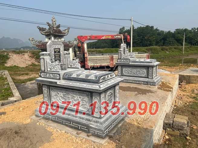 Mẫu mộ đá 1 2 3 Mái che đẹp - Lăng mộ đá có mái che đẹp bán Lâm Đồng