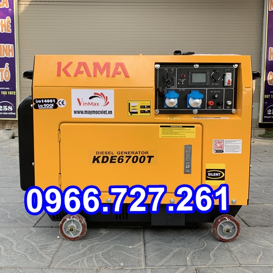 Máy phát điện Kama KDE 6700T chạy dầu 5kw