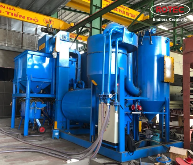 Hệ thống phun bi sử dụng trong ngành công nghiệp đóng tàu