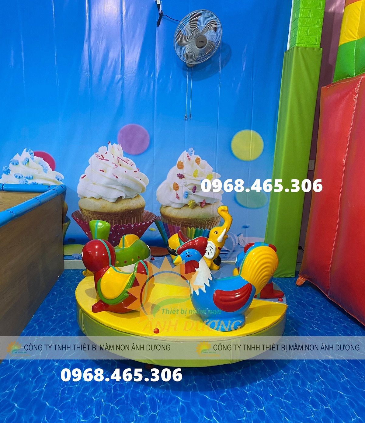 Mâm xoay 5 con thú trẻ em, mâm xoay đồ chơi, đu quay mầm non nhiều mẫu