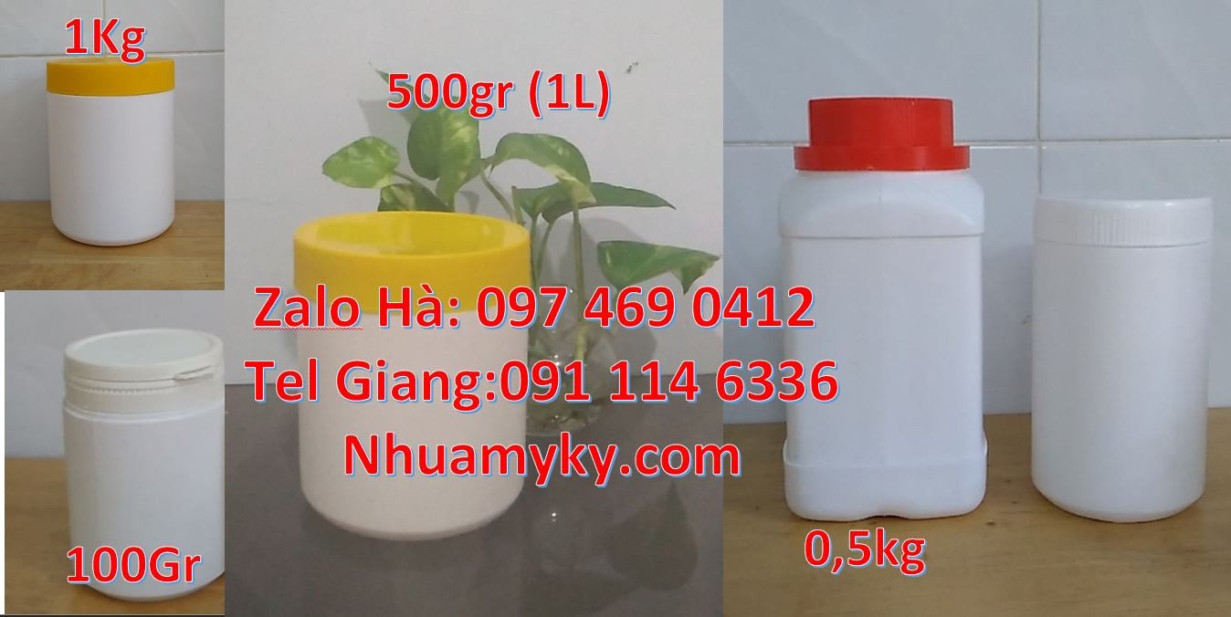 Bán hũ nhựa đựng thực phẩm.hũ nhựa 1kg nắp vặn ,hũ nhựa 500g vuông rẻ