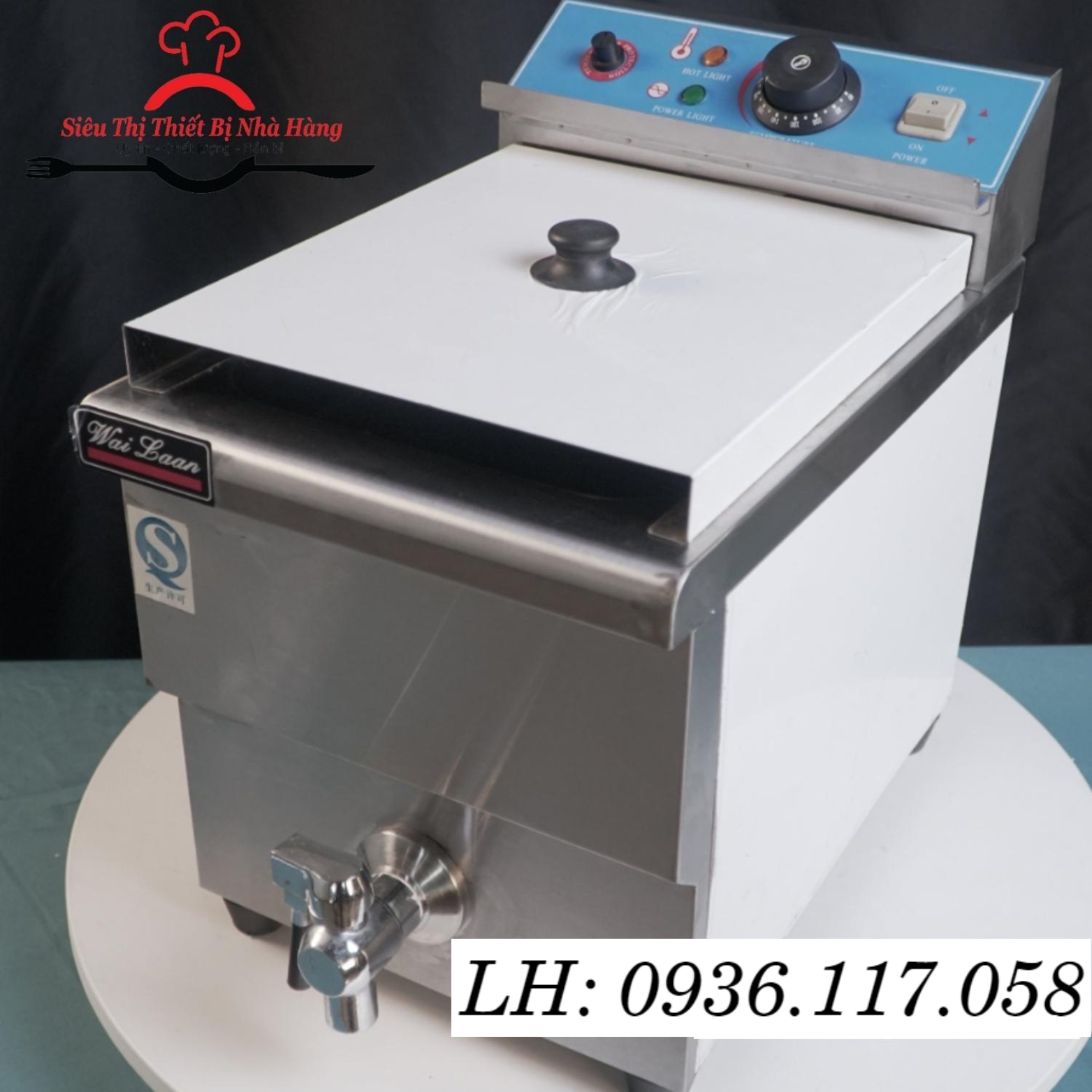 Bếp chiên nhúng 12L chính hãng siêu bền có van xả dầu thừa